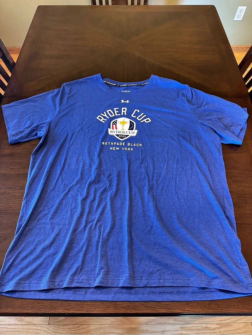 Under Armour Ryder Cup 2025 Bethpage Black New York Blue T-Shirt 3XL